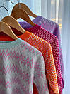 Жіночий прінтованний светр оверсайз з візерунками (р. 42-46) 80041363, фото 4