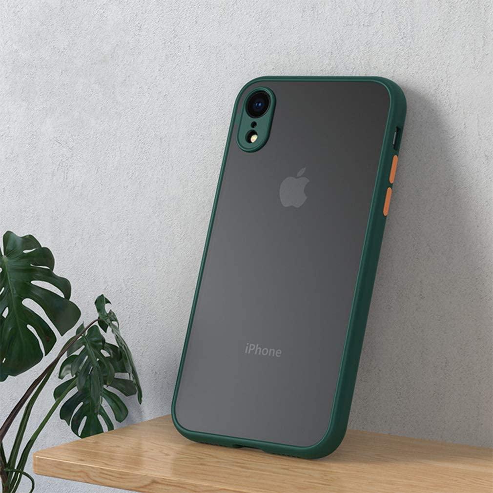 Протиударний матовий чохол для iPhone Xr зелений бампер захист камери
