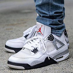 Чоловічі кросівки Air Jordan 4 Retro White Cement