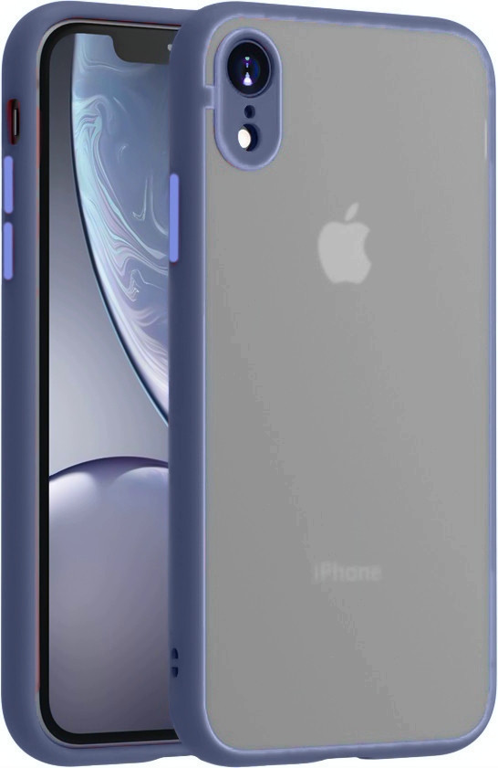 Протиударний матовий чохол для iPhone Xr фіолетовий бампер-захист камери