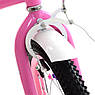 Велосипед дитячий двоколісний Profi Y1821-1 18" зростання 110-130 см вік 5 до 8 років рожевий, фото 4
