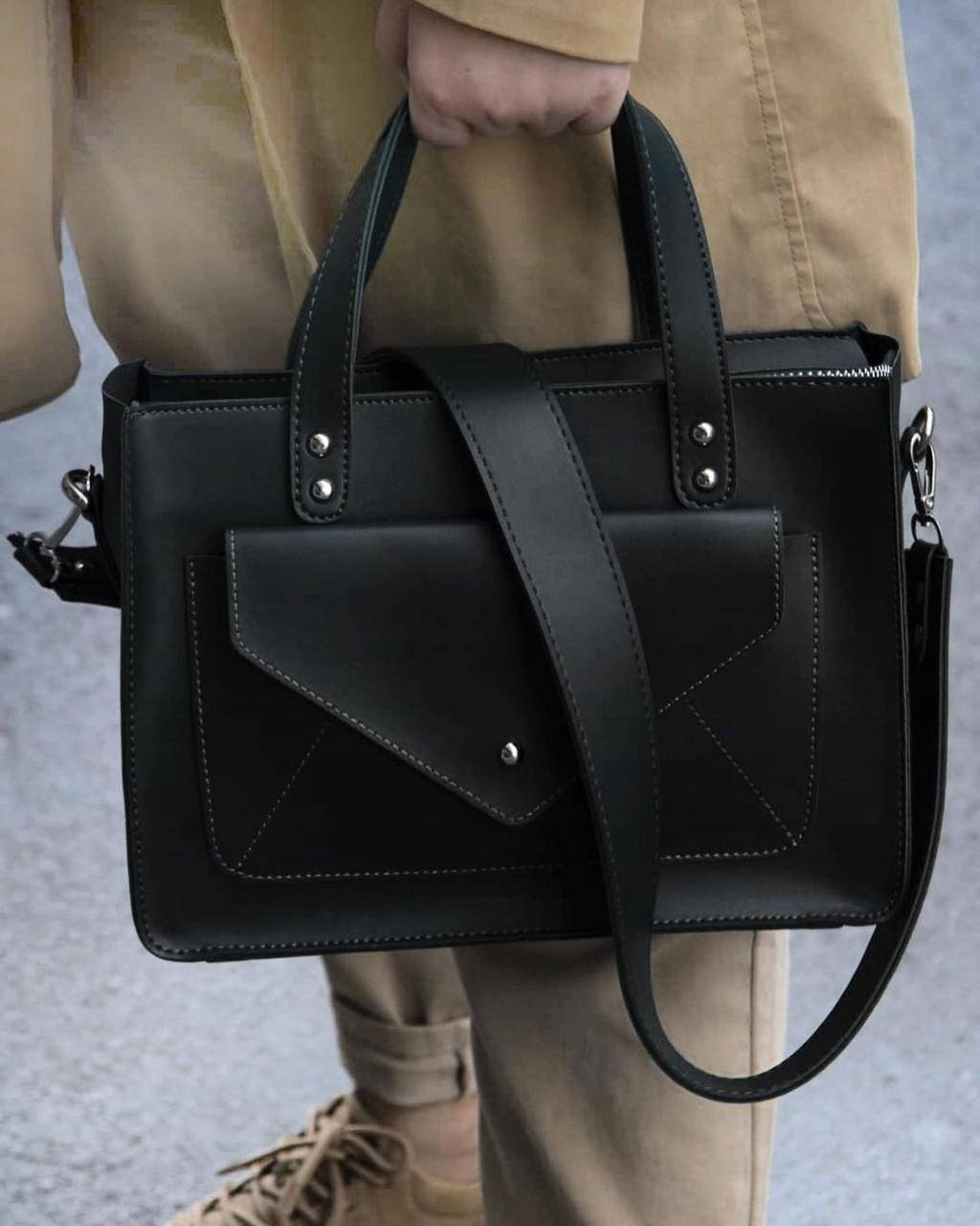 

Женская повседневная сумка с карманом-конверт, Черный