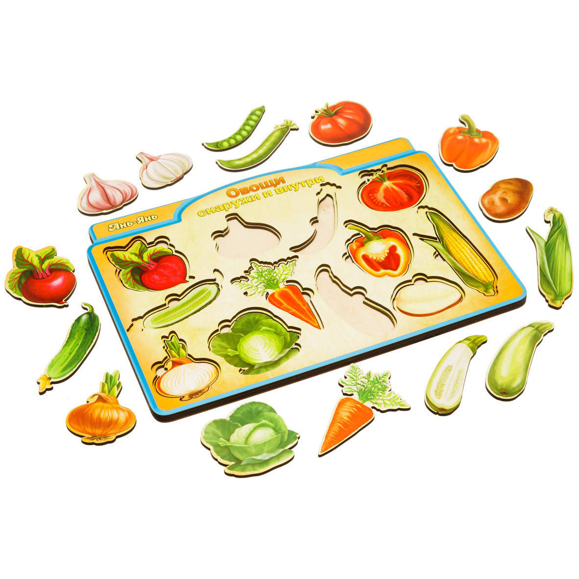 

Сортер - пазл: Овощи снаружи и внутри