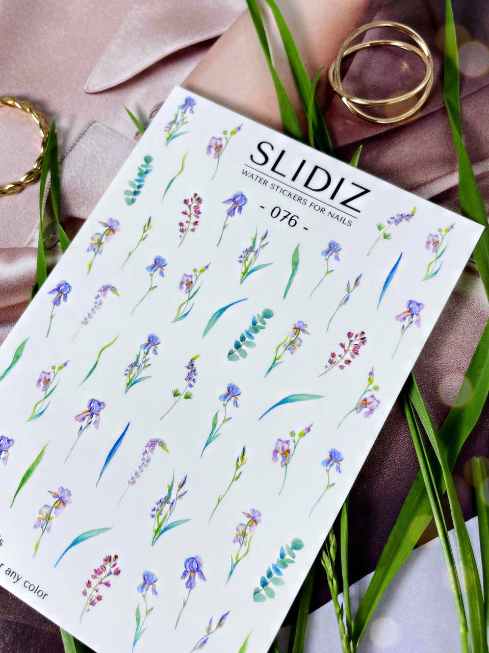 

Слайдер-дизайн SLIDIZ наклейка на будь-який фон, квіти, іриси