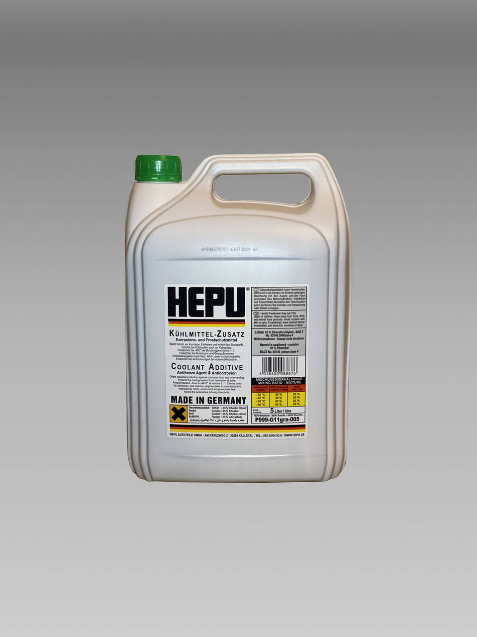 

Антифриз концентрат HEPU G11 (зелёный) 5л