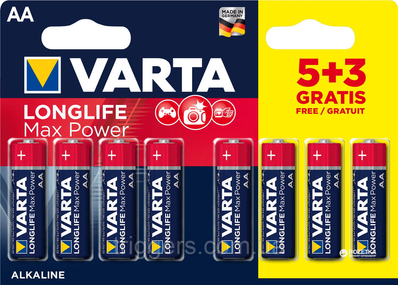 Батарейки VARTA Alkaline АА LR06 5+3, фото 1