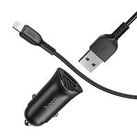 АЗУ HOCO Z39 Farsighted 2USB/QC3.0/18W + Lightning cable Black