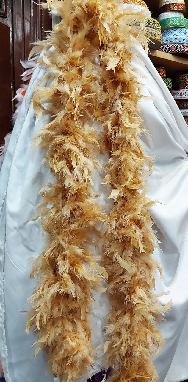 Боа 1,8 м 80 грам крем темний, ванільний. Боа карнавальне з пір'я Бежеве