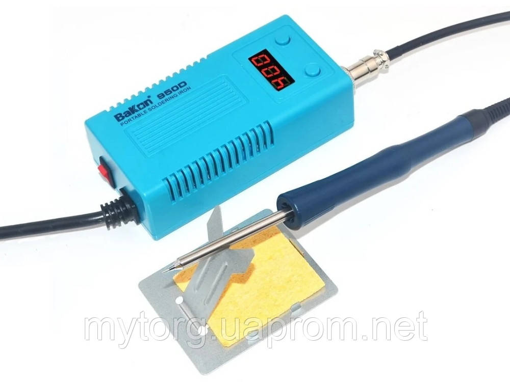 Портативна паяльна станція BAKON BK950D 50 Вт Синій - фото 1 - id-p1561771206