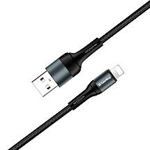 Кабель USB-Lightning ColorWay nylon 2.4 A 1m Black (CW-CBUL045-BK), фото 4