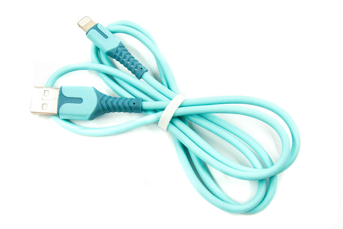 Кабель USB-Lightning Dengos 1m Blue (PLS-L-IND-SOFT-BLUE)