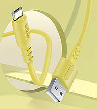 Кабель USB-MicroUSB ColorWay soft silicone 2.4 A 1m Yellow (CW-CBUM043-Y), фото 5