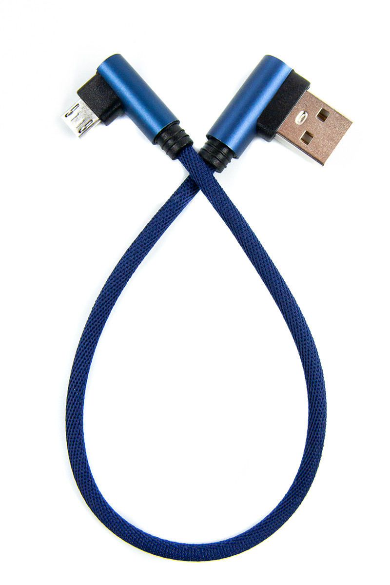 Кабель USB-MicroUSB Dengos 0.25 m Blue (NTK-M-UG-SHRT-SET-BLUE)
