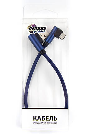 Кабель USB-MicroUSB Dengos 0.25 m Blue (NTK-M-UG-SHRT-SET-BLUE), фото 2