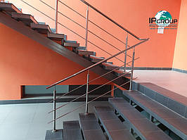 Перила для лестницы из металла. В компании Инвестпром групп вы можете заказать перила и ограждения для лестниц.  1