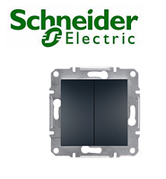 Вимикач 2-кл. Shneider-Electric Asfora антрацит EPH0300171