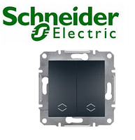 Вимикач 2-кл. прохідний Shneider-Electric Asfora антрацит EPH0600171