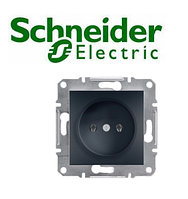 Розетка без заземлення Shneider-Electric Asfora антрацит EPH3000171