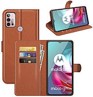 Чохол IETP для Motorola Moto G20 книжка шкіра PU з візитницею коричневий