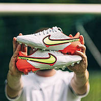 Бутсы Nike Tiempo Legend 9 FG / бутсы найк темпо легенд 9 / копы найк белые