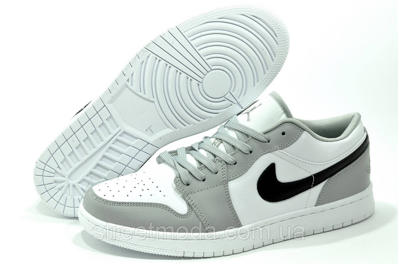 Чоловічі кросівки в стилі Найк Air Jordan 1 Сірі