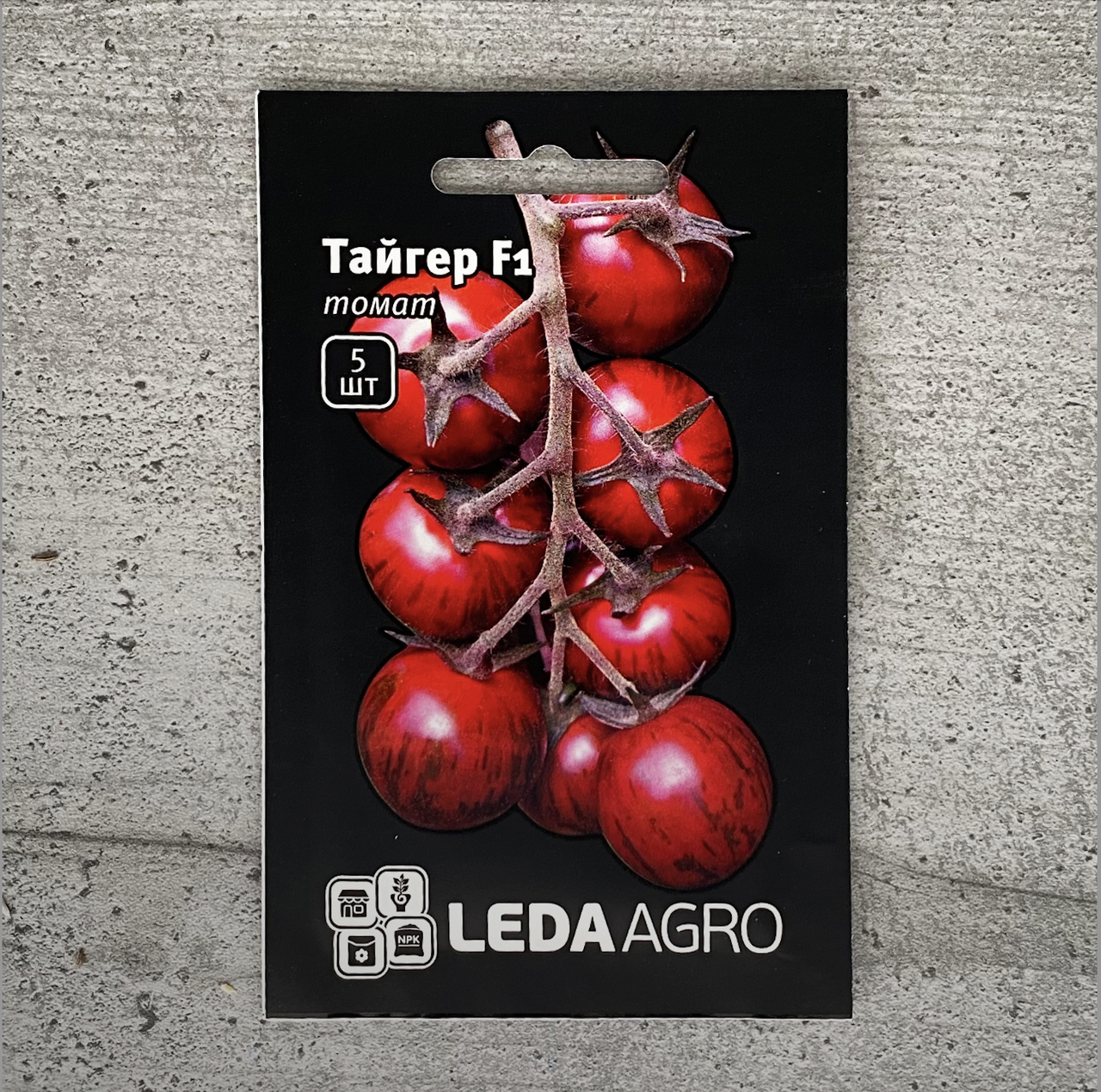 Томат Тайгер F1 5 шт високорослий насіння пакетоване Leda Agro