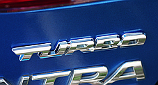 Емблема напис TURBO (Турбо) 130х19 mm (значок, наклейка, логотип) Хром, фото 4