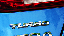 Емблема напис TURBO (Турбо) 130х19 mm (значок, наклейка, логотип) Хром, фото 6