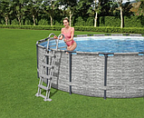 Bestway 5619E каркасний басейн 488 х 122 см, фільтр-насос 5678 л/год, сходи, тент, фото 4