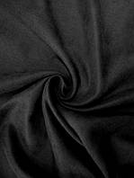 Портьерная ткань для штор канвас (микровелюр) черного цвета