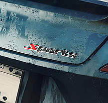 Емблема наклейка SPORTS 140х21 mm (значок, шильдик, логотип), фото 6