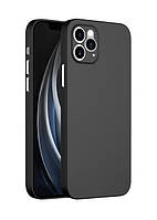 Ультратонкий чехол для iPhone 12 Pro Max Черный матовый пластиковый