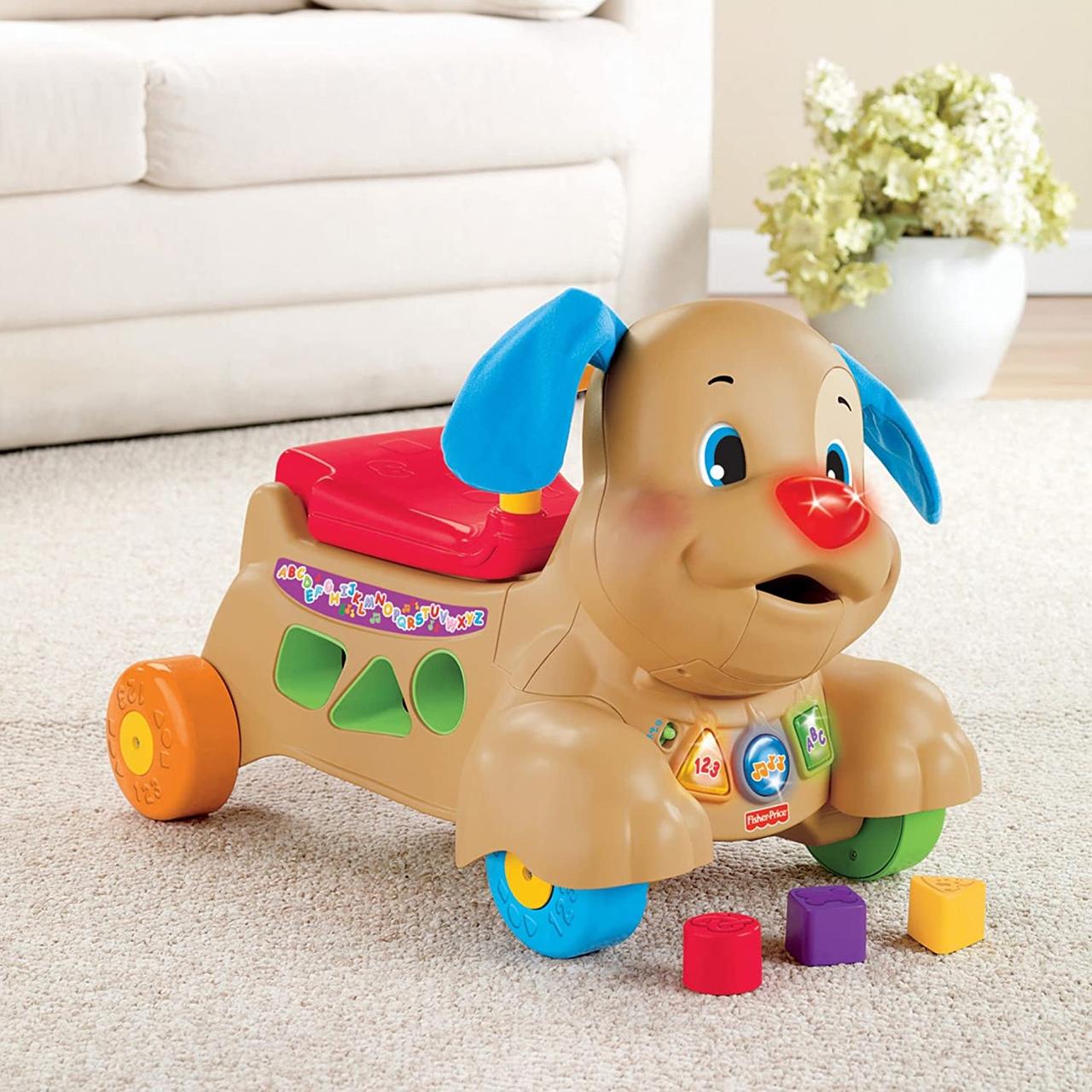 Fisher price laugh and cheap learn stride to ride puppy