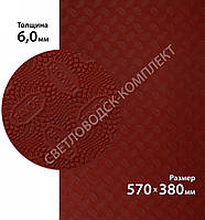 Резина набоечная FAVOR, р. 570*380*6мм, цв. темно-красный (3) dark red