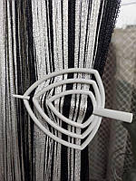 Шпилька для штор ниток трикутна біла міцний пластик