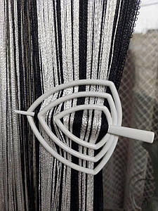 Шпилька для штор ниток трикутна біла міцний пластик