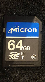 Картка пам'яті Micron SD XC 64Gb високошвидкісна 10 клас