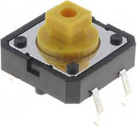 Кнопка тактовая TACT 12x12-7.3мм 4pin SMD квадратный толкатель