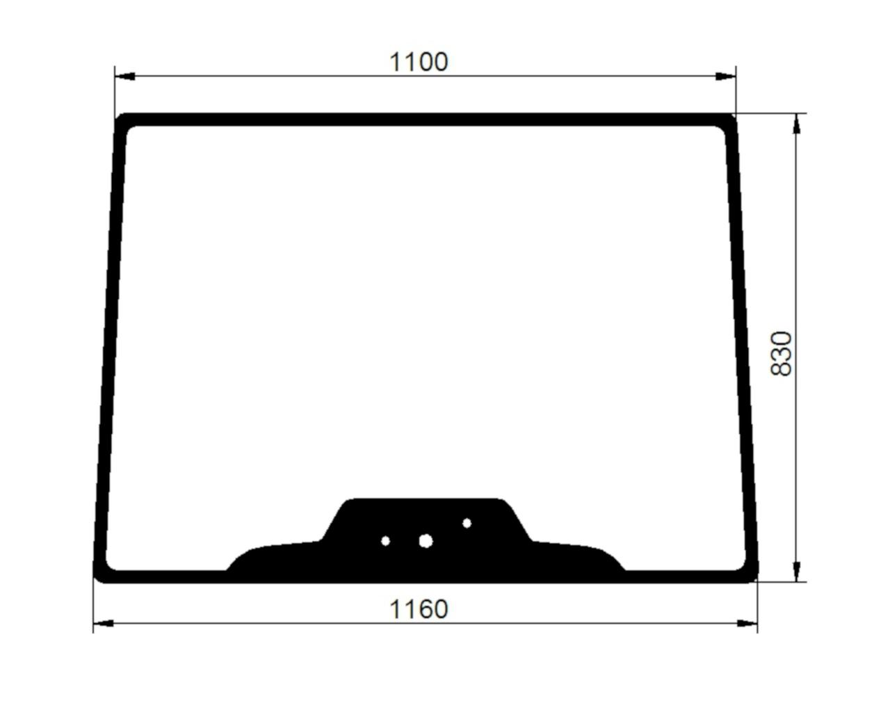 Скло лобове TD5.110 Case 84396386