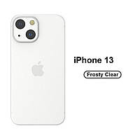 Ультратонкий чехол для iPhone 13 Белый матовый пластик