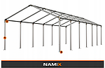Павільйон садовий Namix 5x12 m щільність ПЭ240г/м2, фото 4