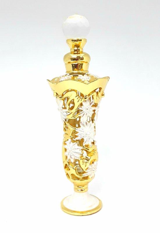 Флакон золото білі квіти 12мл 6037, фото 1