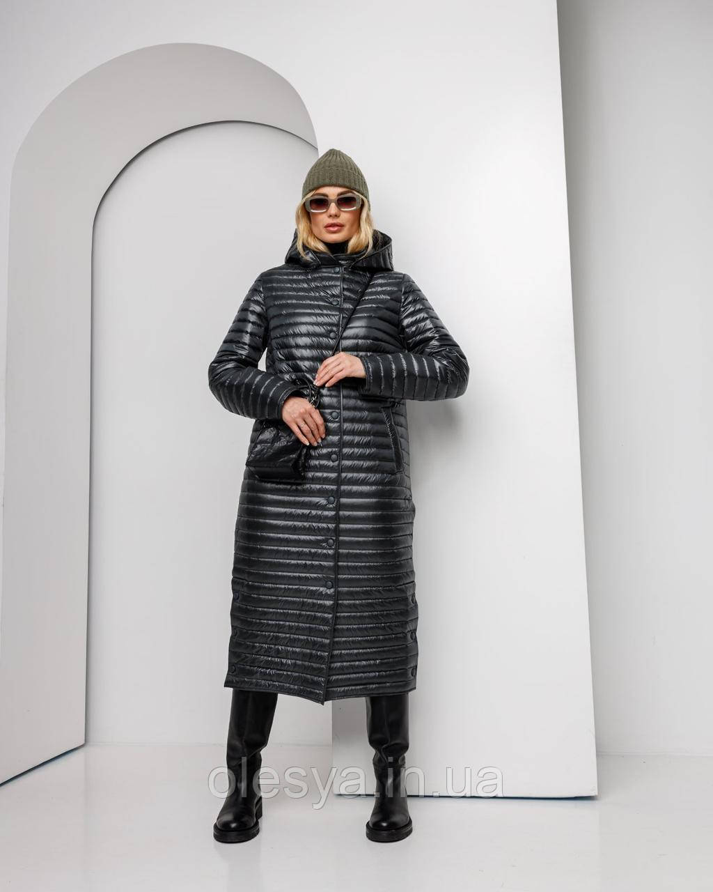 Демісезонне пальто стьобане молодіжне 245 mangelo розміри 44, фото 1