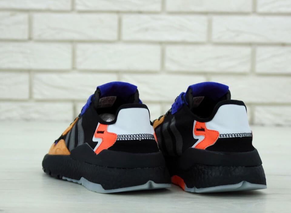 Кроссовки Adidas Nite Jogger Black Orange Blue (мужские Адидас Найт Джоггер чено-оранжевые) 40-45 - фото 5 - id-p1561866470