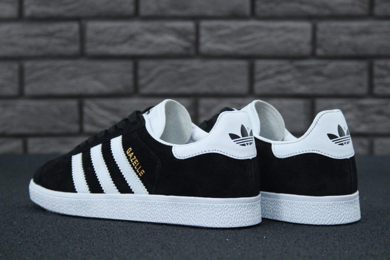 Кроссовки Adidas Gazelle OG Black White (Адидас Газели черно-белые) мужские и женские размеры 36-45 - фото 3 - id-p1561866471