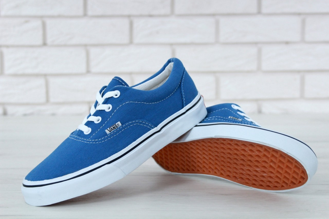 Кеды Vans Authentic Navy Canvas Skate Shoes (Кеды Ванс Аутентик синего цвета женские и мужские размеры 36-42) - фото 3 - id-p1561866488