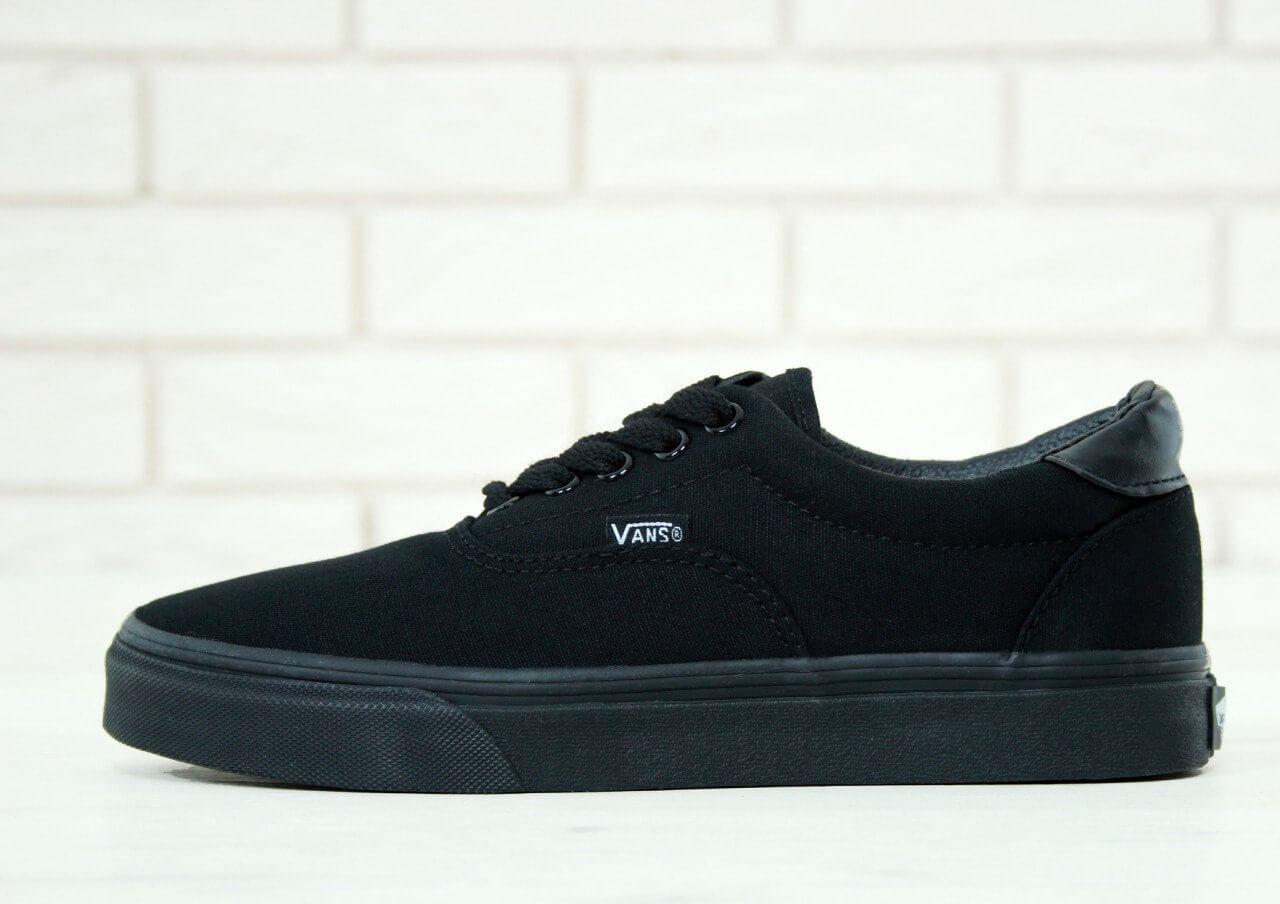 Женские кеды Vans ERA 59 Triple Black (Кеды Ванс Эра черные текстильные вена/лето) - фото 2 - id-p1561866489