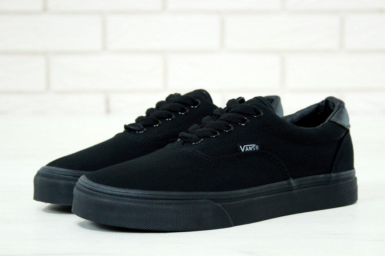 Женские кеды Vans ERA 59 Triple Black (Кеды Ванс Эра черные текстильные вена/лето) - фото 6 - id-p1561866489