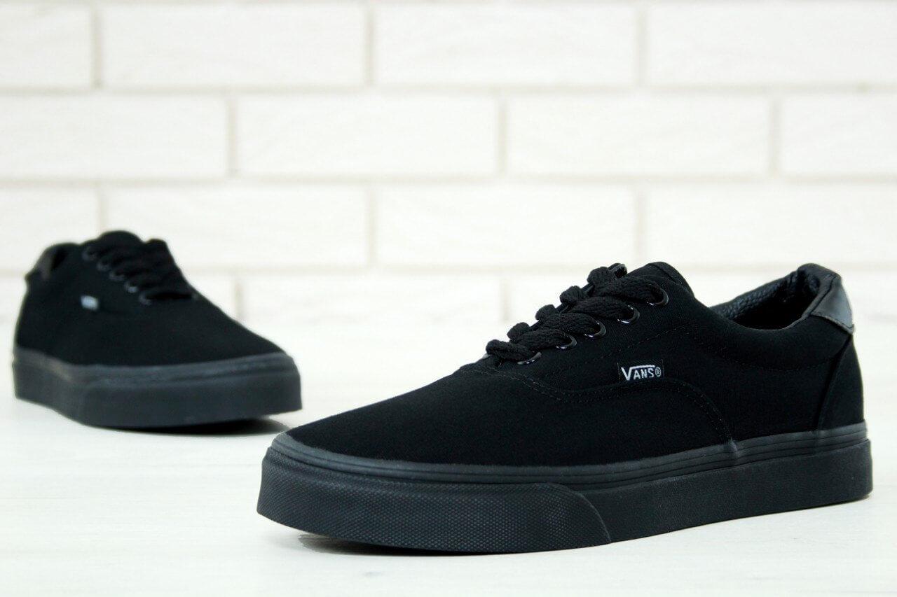 Женские кеды Vans ERA 59 Triple Black (Кеды Ванс Эра черные текстильные вена/лето) - фото 7 - id-p1561866489