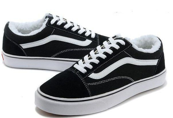 Кеды на меху Vans Old Skool Low Winter Black White - фото 2 - id-p1561866490